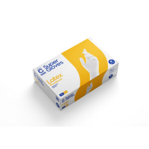 ΓΑΝΤΙΑ LATEX ΛΕΥΚΟ ΜΕ ΠΟΥΔΡΑ SMALL (100 ΤΕΜ)